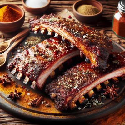 Image of Savory Dry Rub Smoked Ribs