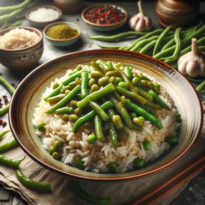 Image of Savory Green Beans with Rice