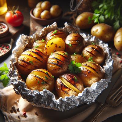 Image of Savory Grilled Potatoes in Foil