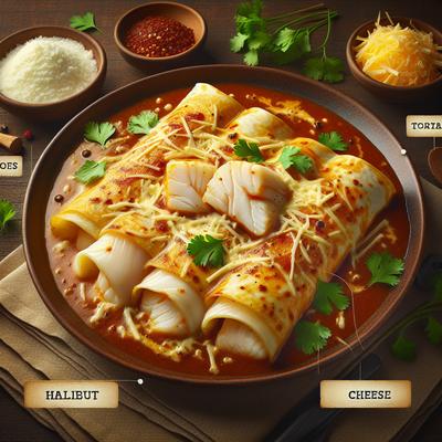 Image of Savory Halibut Enchiladas