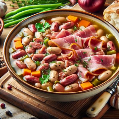 Image of Savory Ham and Bean Soup