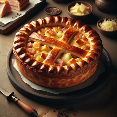 Image of Savory Ham and Swiss Breakfast Pie