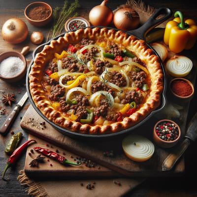 Image of Savory Hamburger Skillet Pie