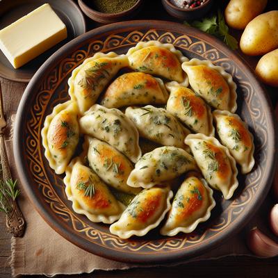 Image of Savory Herb Potato Dumplings in a Buttery Crust
