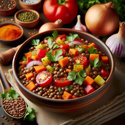 Image of Savory Lentils and Vegetables