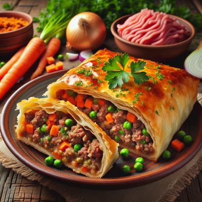 Image of Savory Meat Strudel