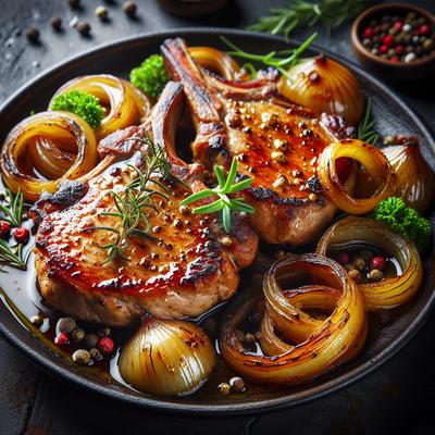 Image of Savory Pork Chops with Caramelized Onions
