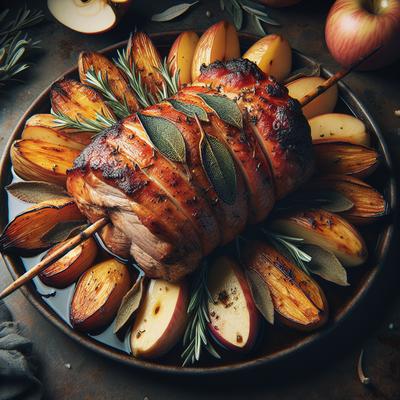Image of Savory Roast Pork with Apples and Parsnips