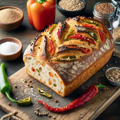 Image of Savory Roasted Pepper Bread for the Bread Machine