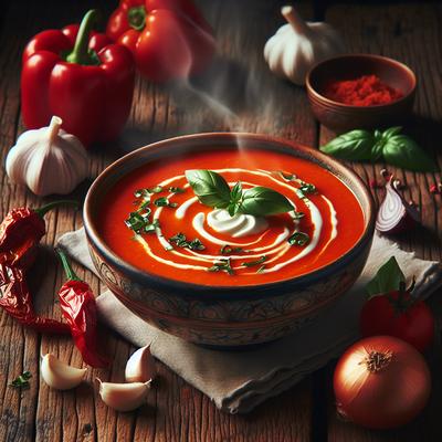 Image of Savory Roasted Red Pepper Soup