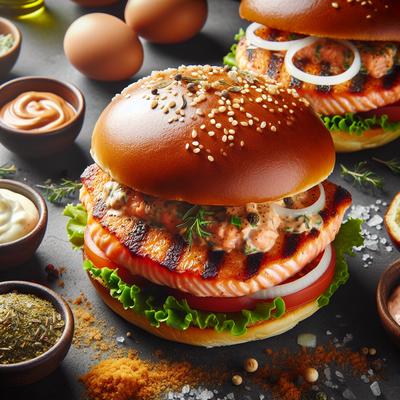 Image of Savory Salmon Burgers