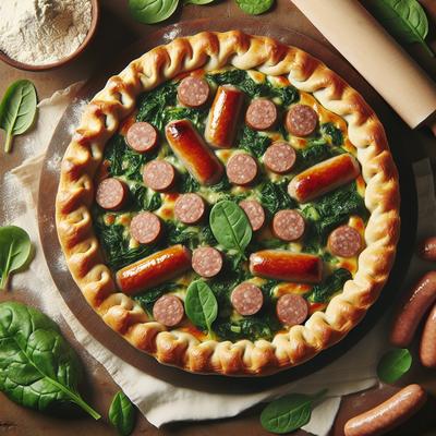 Image of Savory Sausage and Spinach Pie