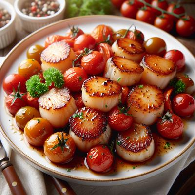 Image of Savory Sauteed Scallops with Cherry Tomatoes