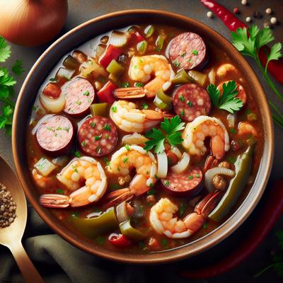 Image of Savory Shrimp and Sausage Gumbo