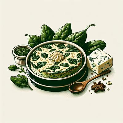 Image of Savory Spinach Gorgonzola Custards