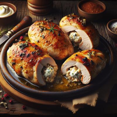 Image of Savory Stuffed Chicken Breasts Seasoned Cream Cheese Stuffing