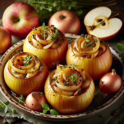 Image of Savoury Baked Apples with Herbed Shallots