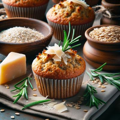 Image of Savoury Barley Muffins with Rosemary and Parmesan