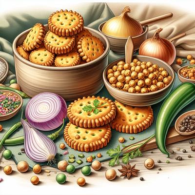 Image of Savoury Chickpea Onion Biscuits