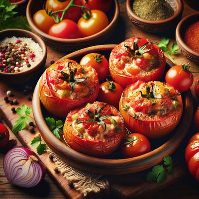 Image of Savoury Filled Stuffed Tomatoes