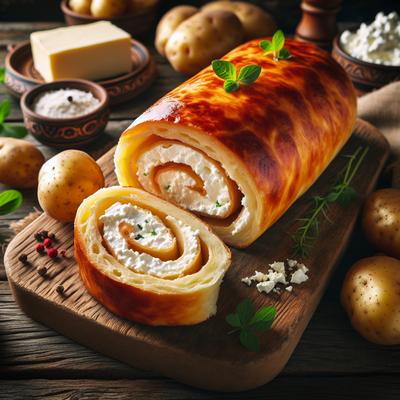 Image of Savoury Potato Roll with Cream Cheese Filling