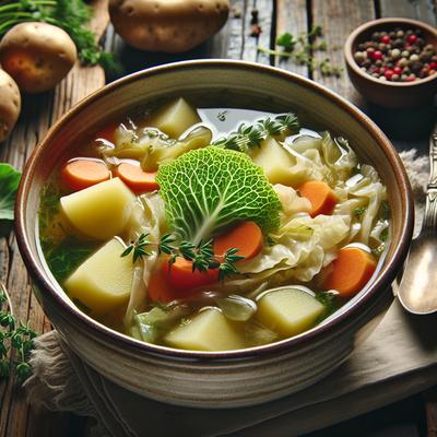 Image of Savoy Cabbage Potato Soup