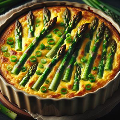 Image of Scallion Asparagus Egg Bake