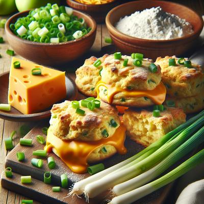 Image of Scallion Cheddar Drop Biscuits Vegan