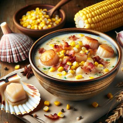 Image of Scallop Corn and Bacon Chowder