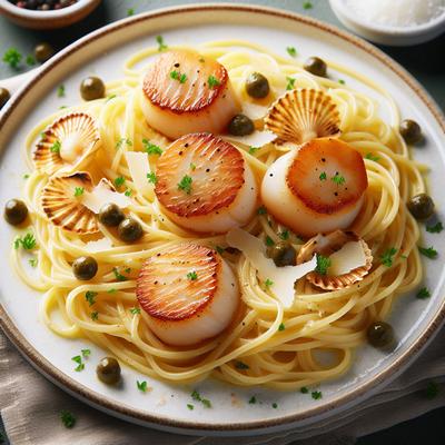 Image of Scallop Piccata on Angel Hair Pasta