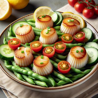 Image of Scallop Salad with Haricot Vert Green Beans