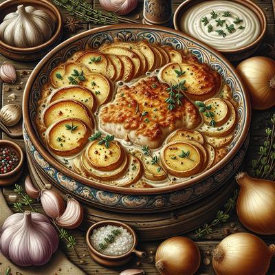 Image of Scalloped Chicken and Potatoes