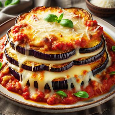 Image of Scalloped Eggplant Aubergine Parmesan