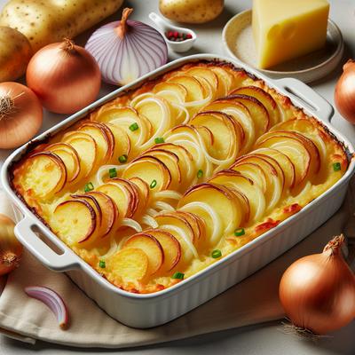 Image of Scalloped Potatoes Au Gratin with Onions