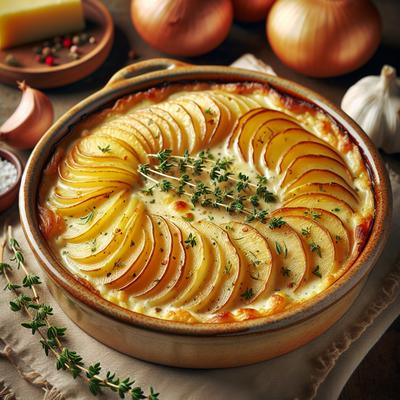 Image of Scalloped Potatoes Baked in Cream