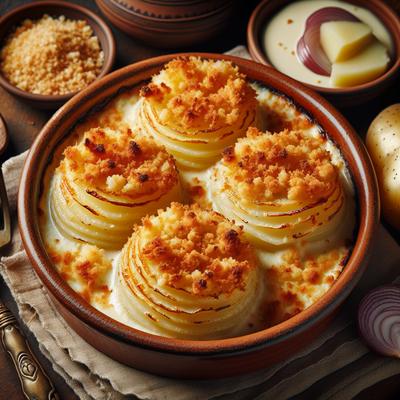 Image of Scalloped Potatoes with Bread Crumb Topping