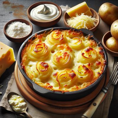 Image of Scalloped Potatoes with Heavy Cream and Cheese