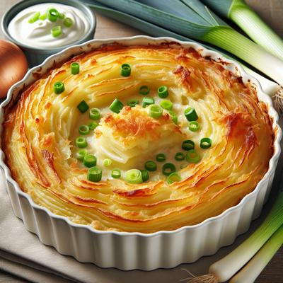 Image of Scalloped Potatoes with Leeks and Cream
