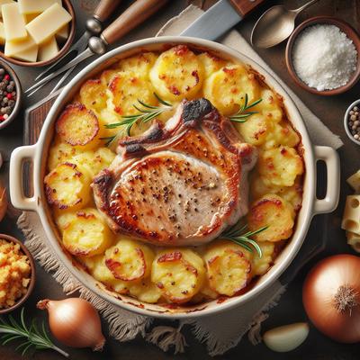 Image of Scalloped Potatoes with Pork Chops
