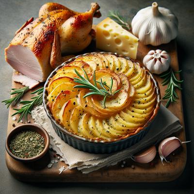 Image of Scalloped Potatoes with Smoked Turkey