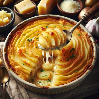 Image of Scalloped Potatoes with Three Cheeses
