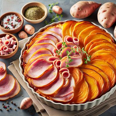 Image of Scalloped Sweet Potatoes with Ham