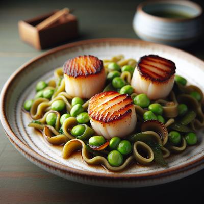 Image of Scallops and Edamame Pasta