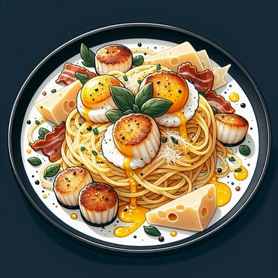 Image of Scallops Carbonara