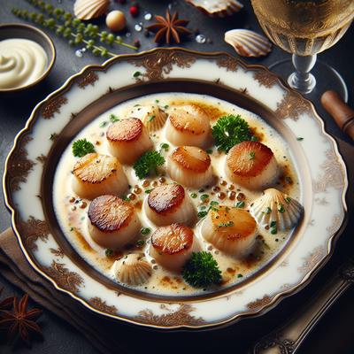 Image of Scallops in Champagne Sauce