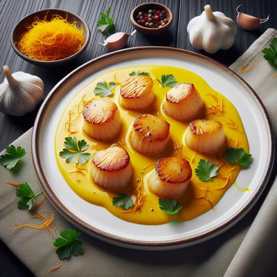 Image of Scallops in Saffron Sauce