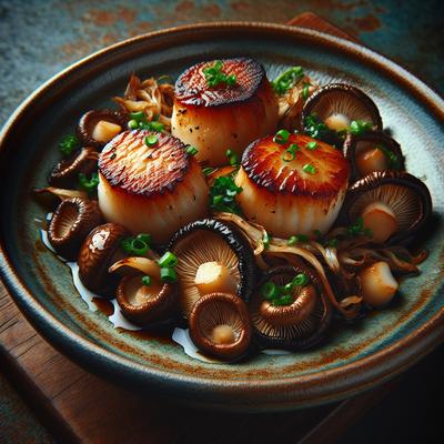 Image of Scallops in Shiitakes