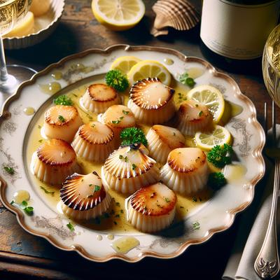 Image of Scallops in White Wine