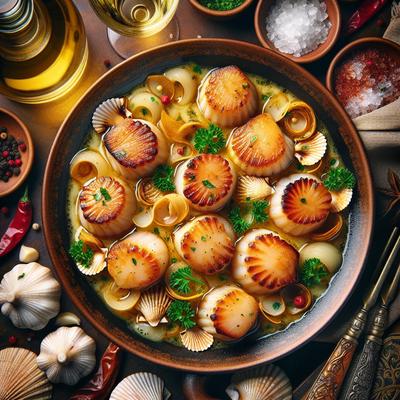 Image of Scallops in Wine