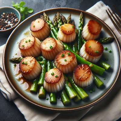 Image of Scallops with Asparagus